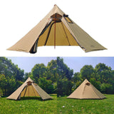 Maxbell Hot Tent with Flue Pipe Window Waterproof 4 Season for Bushcraft Brown