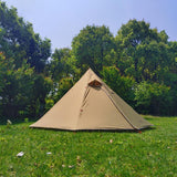 Maxbell Hot Tent with Flue Pipe Window Waterproof 4 Season for Bushcraft Brown