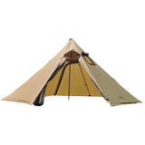 Maxbell Hot Tent with Flue Pipe Window Waterproof 4 Season for Bushcraft Brown