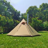 Maxbell Hot Tent with Flue Pipe Window Waterproof 4 Season for Bushcraft Brown