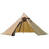 Maxbell Hot Tent with Flue Pipe Window Waterproof 4 Season for Bushcraft Brown