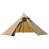 Maxbell Hot Tent with Flue Pipe Window Waterproof 4 Season for Bushcraft Brown