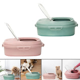 Maxbell Folding Pet Food Container with Lid Large Dry Foods Plastic Rice Bucket Bin Green