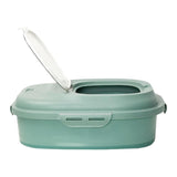 Maxbell Folding Pet Food Container with Lid Large Dry Foods Plastic Rice Bucket Bin Green