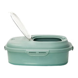 Maxbell Folding Pet Food Container with Lid Large Dry Foods Plastic Rice Bucket Bin Green