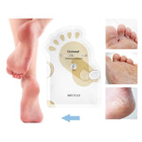 Maxbell Foot Peel Masks Moisturizing Foot Socks for Dry Heels Women Men Coconut