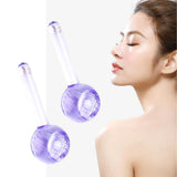 Maxbell 2 Pieces Facial Cooling Ice Globes Ball for Face Neck Care Light Purple