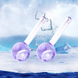 Maxbell 2 Pieces Facial Cooling Ice Globes Ball for Face Neck Care Light Purple