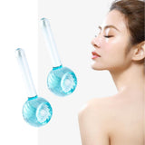 Maxbell 2 Pieces Facial Cooling Ice Globes Ball for Face Neck Care Light Blue