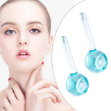 Maxbell 2 Pieces Facial Cooling Ice Globes Ball for Face Neck Care Light Blue