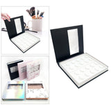 Maxbell Portable Lash Book Storage Eyelashes Case Lahses Holder Container Organizer White Tray  Black