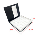 Maxbell Portable Lash Book Storage Eyelashes Case Lahses Holder Container Organizer White Tray  Black