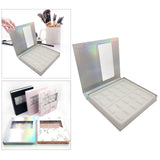Maxbell Portable Lash Book Storage Eyelashes Case Lahses Holder Container Organizer White Tray  Silver