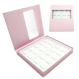 Maxbell Portable Lash Book Storage Eyelashes Case Lahses Holder Container Organizer White Tray  Pink