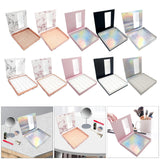 Maxbell Portable Lash Book Storage Eyelashes Case Lahses Holder Container Organizer White Tray  Marble