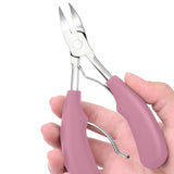 Maxbell Nail Clippers Set Toenail Nipper Stainless Steel for Trim Thick Nails Men Rose Gold