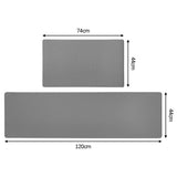 Maxbell Kitchen Mat Cushioned Runner Floor Mat Rug Thick PVC for Home Sink Bedroom Gray 2 Pieces