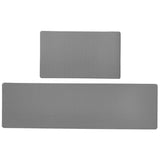 Maxbell Kitchen Mat Cushioned Runner Floor Mat Rug Thick PVC for Home Sink Bedroom Gray 2 Pieces