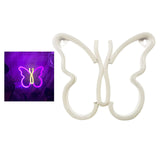 Maxbell Butterfly Neon Signs USB LED Night Light Wall Art Light Pink Warm White