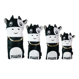 Maxbell 4Pcs Embroidered Golf Club Head Cover Driver Wood Headcover Protector Black