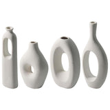 Maxbell Modern Ceramic Flower Vase for Living Room Office Desktop Flower Arrangement 24x6cm