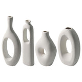 Maxbell Modern Ceramic Flower Vase for Living Room Office Desktop Flower Arrangement 24x6cm