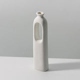 Maxbell Modern Ceramic Flower Vase for Living Room Office Desktop Flower Arrangement 24x6cm
