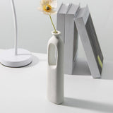 Maxbell Modern Ceramic Flower Vase for Living Room Office Desktop Flower Arrangement 24x6cm