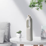 Maxbell Modern Ceramic Flower Vase for Living Room Office Desktop Flower Arrangement 24x6cm
