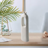 Maxbell Modern Ceramic Flower Vase for Living Room Office Desktop Flower Arrangement 24x6cm