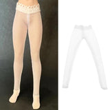 Maxbell 1/12 Scale Female Soldiers Pantyhose for 6inch Body Clothing Accessories White