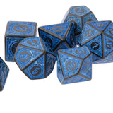 Maxbell  7 PCS Antique Acrylic Polyhedral Dice DND RPG Role Playing Game Toys Blue