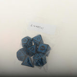 Maxbell  7 PCS Antique Acrylic Polyhedral Dice DND RPG Role Playing Game Toys Blue