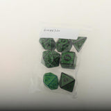 Maxbell  7 PCS Antique Acrylic Polyhedral Dice DND RPG Role Playing Game Toys Green