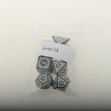 Maxbell 7 PCS Antique Acrylic Polyhedral Dice DND RPG Role Playing Game Toys White