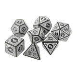 Maxbell 7 PCS Antique Acrylic Polyhedral Dice DND RPG Role Playing Game Toys White