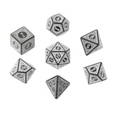 Maxbell 7 PCS Antique Acrylic Polyhedral Dice DND RPG Role Playing Game Toys White