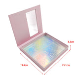 Maxbell Portable Lash Book Storage Eyelashes Case Lahses Holder Container Organizer Clear Tray  Pink