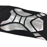 Maxbell 1X Knee Sleeve Compression Brace Support Sport Joint Pain Arthritis Relief Black and Sliver M