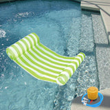 Maxbell Water Hammock Floating Pool Loungers for Swimming Pool Green white