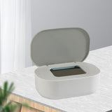 Maxbell Desktop Countertop Large Mask Dispenser Storage Box with Lid Tissue Holder Gray