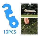 Maxbell 10Pieces Tent Rope Adjuster Ultralight Strong for Outdoor Activity Blue