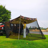 Maxbell 1pc Foldable Extension Tent Car Tail Outdoor Lightweight Sun Shelter Canopy Camouflage