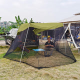 Maxbell 1pc Foldable Extension Tent Car Tail Outdoor Lightweight Sun Shelter Canopy Army Green