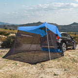 Maxbell 1pc Foldable Extension Tent Car Tail Outdoor Lightweight Sun Shelter Canopy Blue