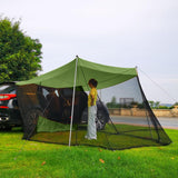 Maxbell 1pc Foldable Extension Tent Car Tail Outdoor Lightweight Sun Shelter Canopy Green