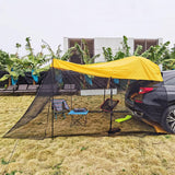 Maxbell 1pc Foldable Extension Tent Car Tail Outdoor Lightweight Sun Shelter Canopy Yellow