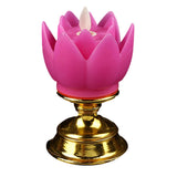 Maxbell Lotus Lamp Solemn Holy Buddhist light for Outdoor Decorative Shrine Purple