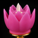 Maxbell Lotus Lamp Solemn Holy Buddhist light for Outdoor Decorative Shrine Purple