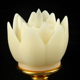 Maxbell Lotus Lamp Solemn Holy Buddhist light for Outdoor Decorative Shrine Yellow